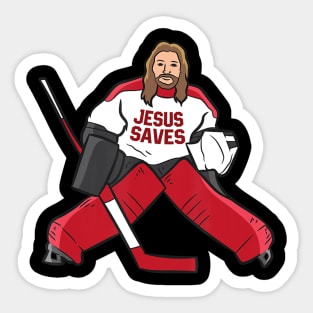 Jesus Saves Ice Hockey Goalie Hockey Goalie Sticker